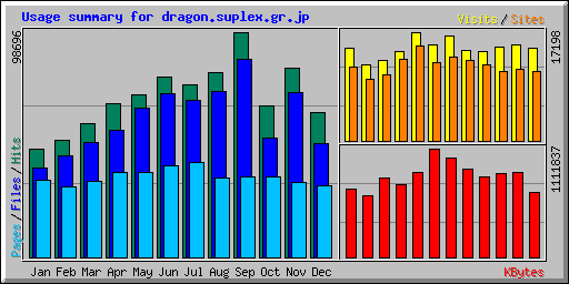 Usage summary for dragon.suplex.gr.jp