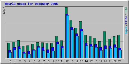 Hourly usage for December 2006