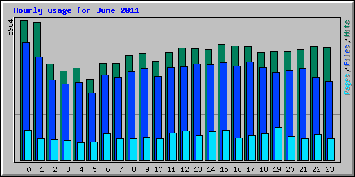 Hourly usage for June 2011