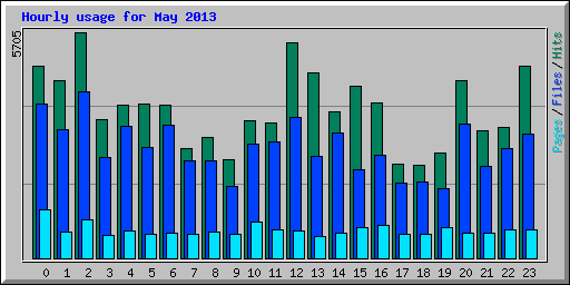 Hourly usage for May 2013