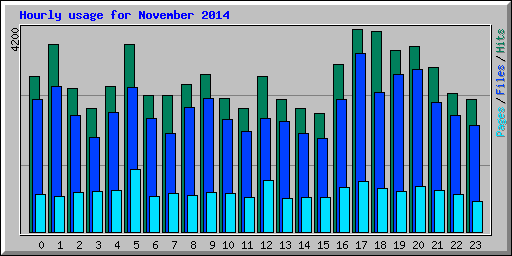 Hourly usage for November 2014