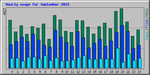 Hourly usage for September 2015