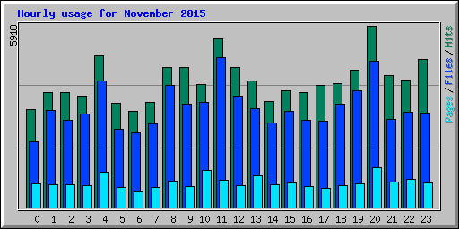 Hourly usage for November 2015