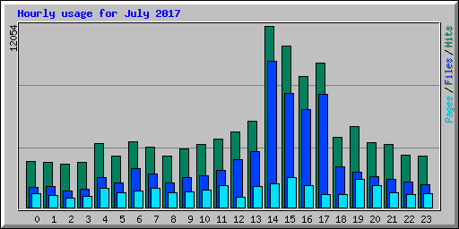 Hourly usage for July 2017