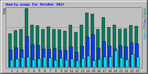 Hourly usage for October 2017