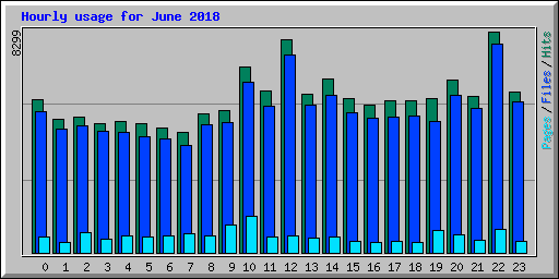 Hourly usage for June 2018