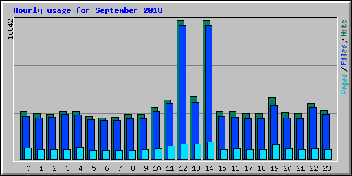 Hourly usage for September 2018