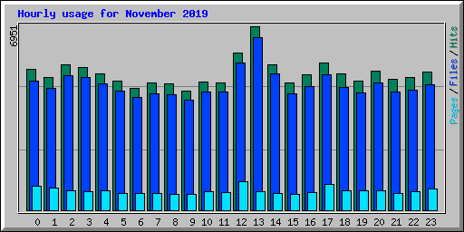 Hourly usage for November 2019