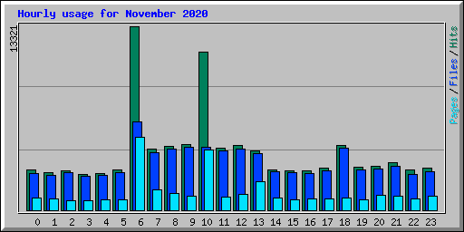 Hourly usage for November 2020