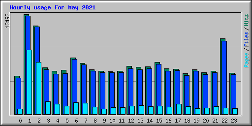 Hourly usage for May 2021