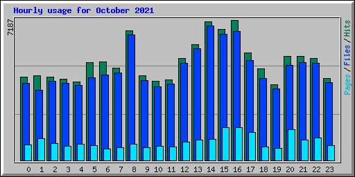 Hourly usage for October 2021