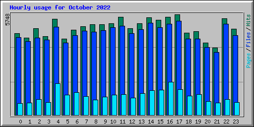 Hourly usage for October 2022