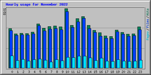 Hourly usage for November 2022