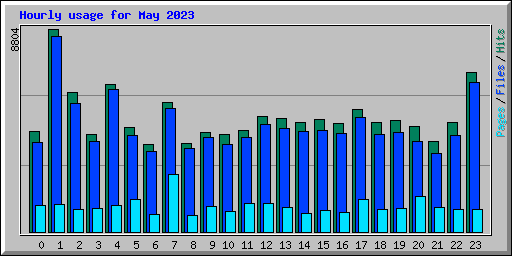 Hourly usage for May 2023