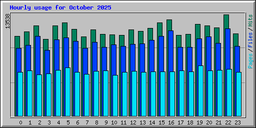 Hourly usage for October 2025