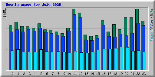 Hourly usage for July 2026